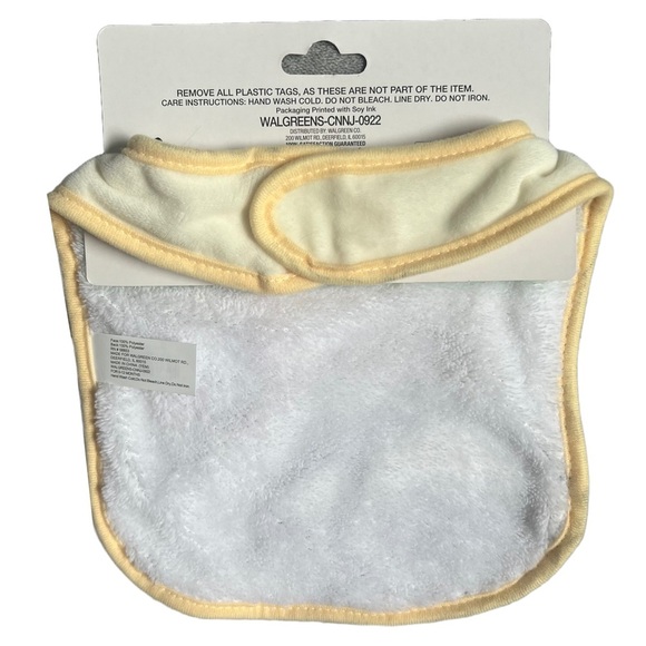 NWT HAPPY GO FLUFFY YELLOW MY FIRST EASTER PRINTED BABY BIB - Picture 3 of 3